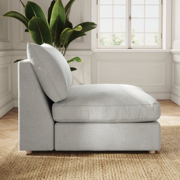 Full Circle Austin Tonal Weave Modular Armless Sofa Piece