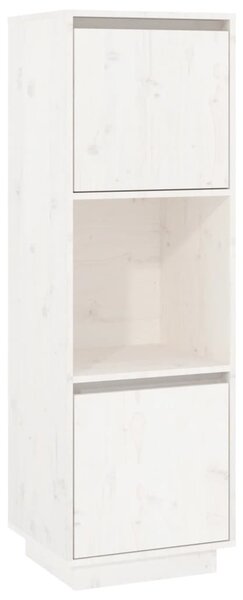 Highboard White 38x35x117 cm Solid Wood Pine