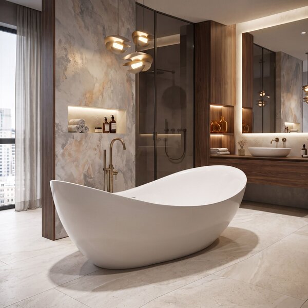 Freestanding bathtub Rea Maris 180
