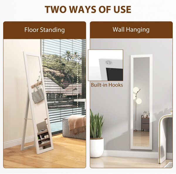 HOMCOM 37 x 157 cm Full Length Mirror - White