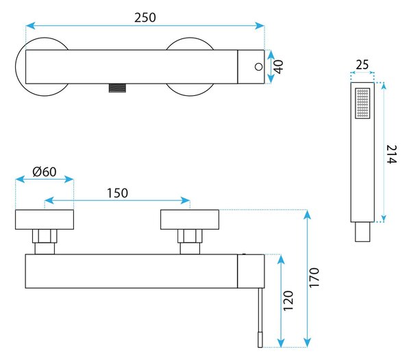 Bathtub faucet REA Venti Copper