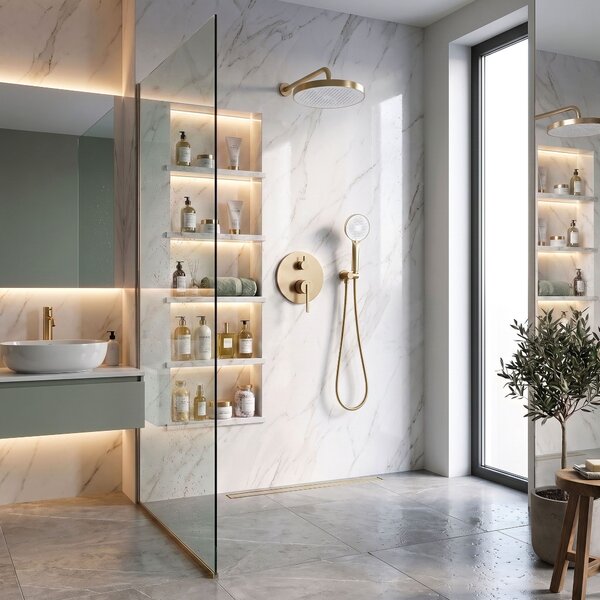 Shower system Rea Grace Brush Gold + BOX