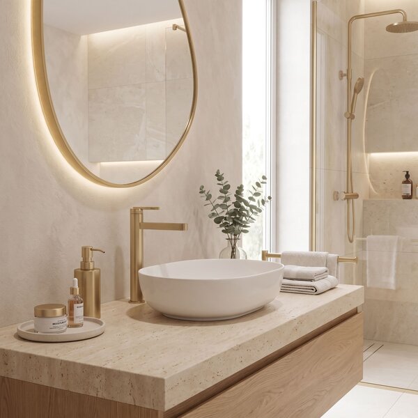 Bathroom faucet Rea Grace Brush Gold High