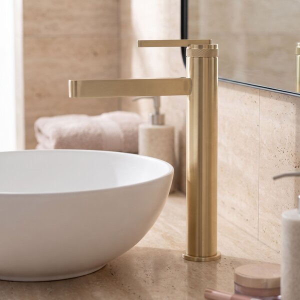 Bathroom faucet Rea Grace Brush Gold High
