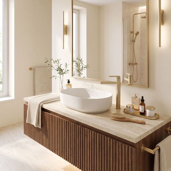Bathroom faucet Rea Grace Brush Gold High