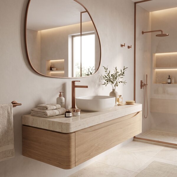 Bathroom faucet Rea Grace Brush Copper High
