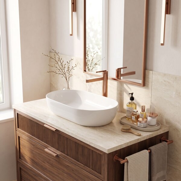 Bathroom faucet Rea Grace Brush Copper High