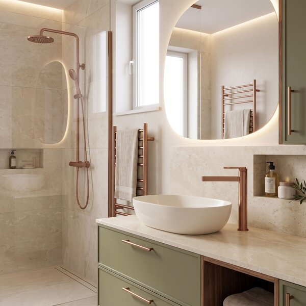 Bathroom faucet Rea Grace Brush Copper High