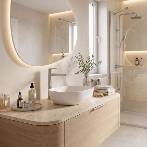 Bathroom faucet Rea Grace Brush Nickel High