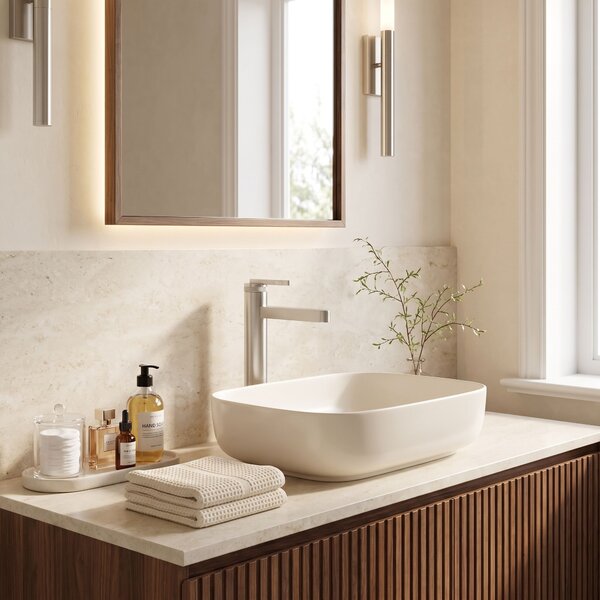 Bathroom faucet Rea Grace Brush Nickel High