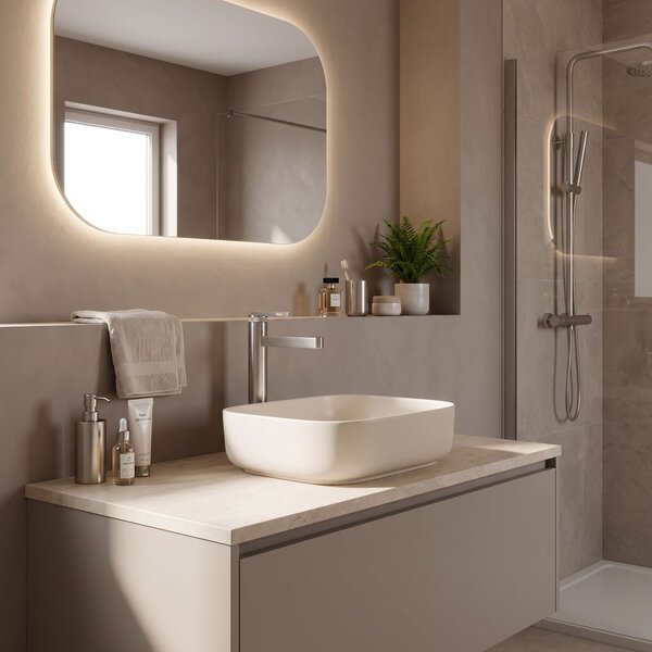 Bathroom faucet Rea Grace Brush Nickel High