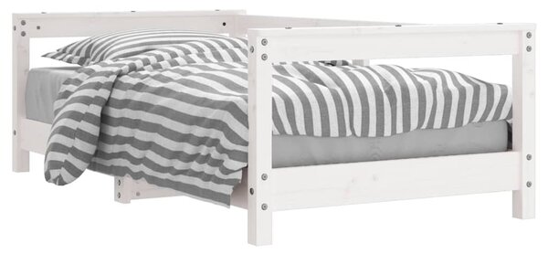 Kids Bed Frame White 70x140 cm Solid Wood Pine