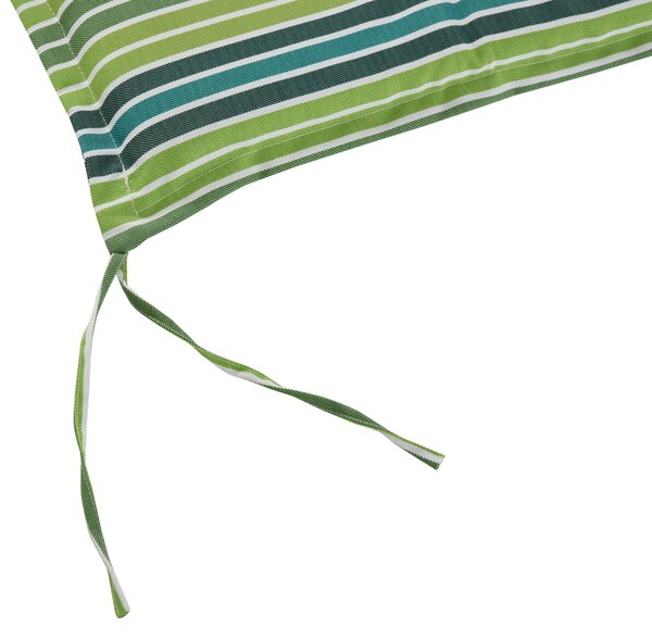 Outsunny Rattan Seating Ensemble: Striped Polyester Cushions for Alfresco Lounging, Set of 2, Verdant Hue Aosom UK