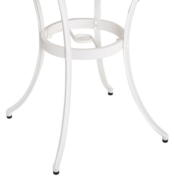 Outsunny 3PCs Garden Table Set Bistro Set Round Table and 2 Chairs for Outdoor Indoor Patio Balcony Aluminium