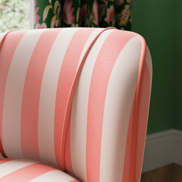 Elsie Striped Fabric Cocktail Chair