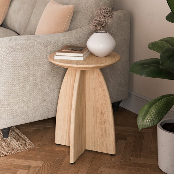 Effy Side Table, Natural Wood Effect