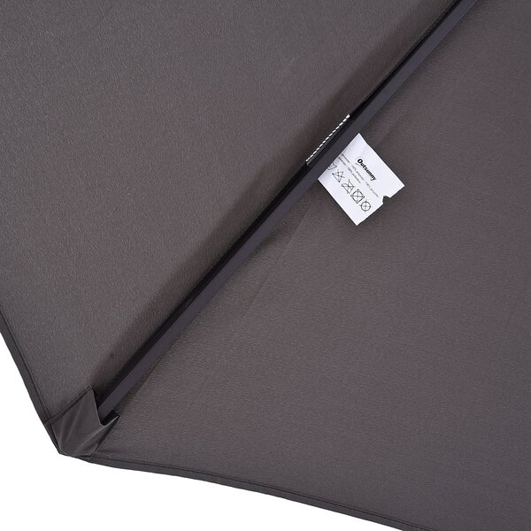 Outsunny Waterproof 4.6m Garden Parasol Double-Sided Sun Umbrella Patio Market Shelter Canopy Shade Outdoor Grey - NO BASE Aosom UK