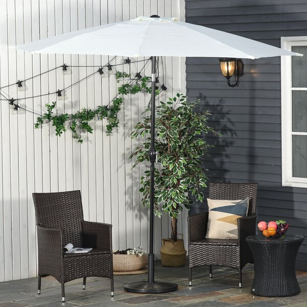 Outsunny Cantilever Parasol Base: Sturdy Cement Stand for Offset Patio Umbrellas, Fits 35mm/38mm/48mm Poles, Jet Black Aosom UK