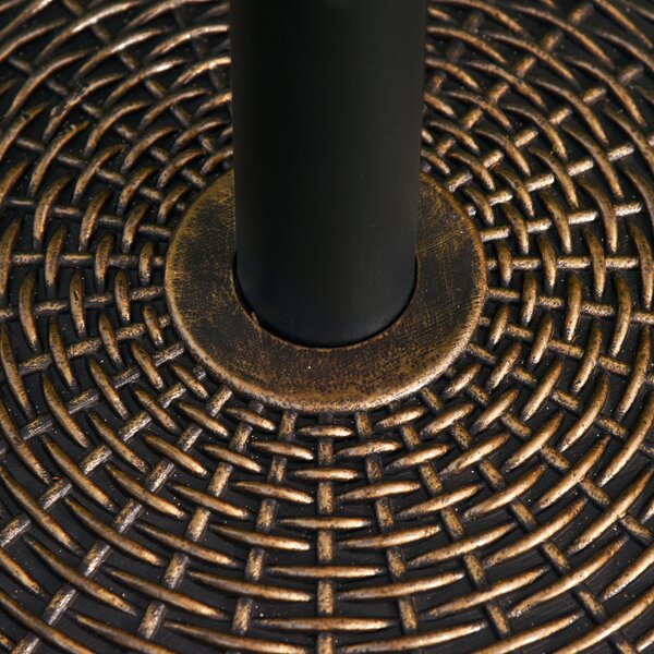 Outsunny Patio Parasol Base: Weighted 25kg Stand for Outdoor Umbrellas, Weather-Resistant, Jet Black Aosom UK