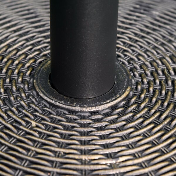 Outsunny Cantilever Parasol Base: Sturdy Cement Stand for Offset Patio Umbrellas, Fits 35mm/38mm/48mm Poles, Jet Black Aosom UK