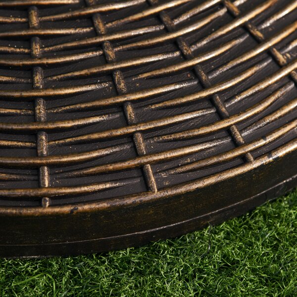 Outsunny Patio Parasol Base: Weighted 25kg Stand for Outdoor Umbrellas, Weather-Resistant, Jet Black Aosom UK
