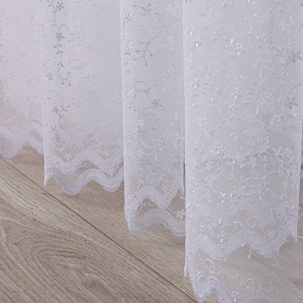 Pencil pleat voile/net curtain