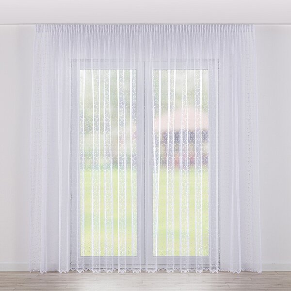 Pencil pleat voile/net curtain