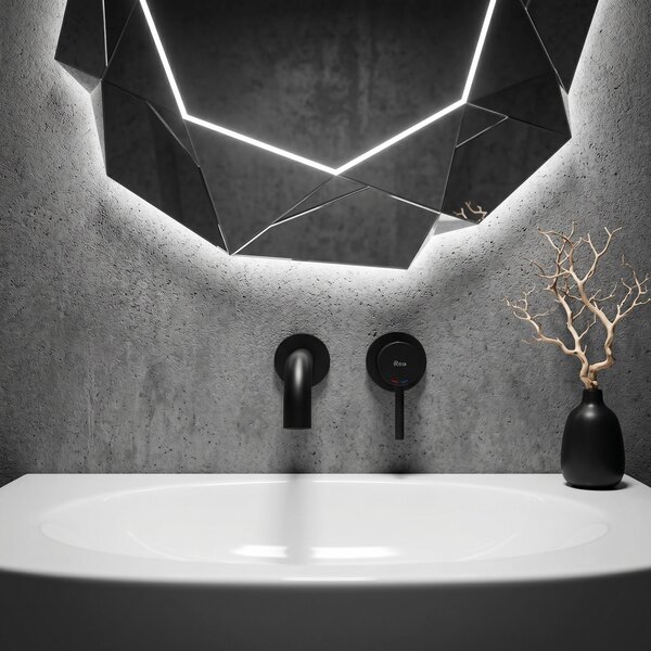 Wall Mounted faucet Rea Lungo Black Mat + BOX