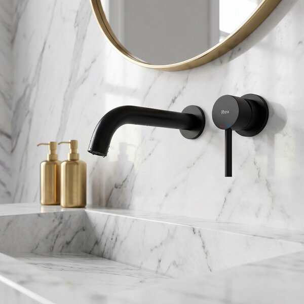 Wall Mounted faucet Rea Lungo Black Mat + BOX