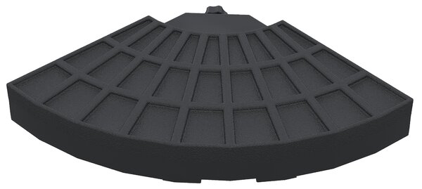 Outsunny 4 PCs Portable Round Parasol Base Umbrella Cross Stand Weights Holder Sand or Water Filled Outdoor Garden Patio Aosom UK