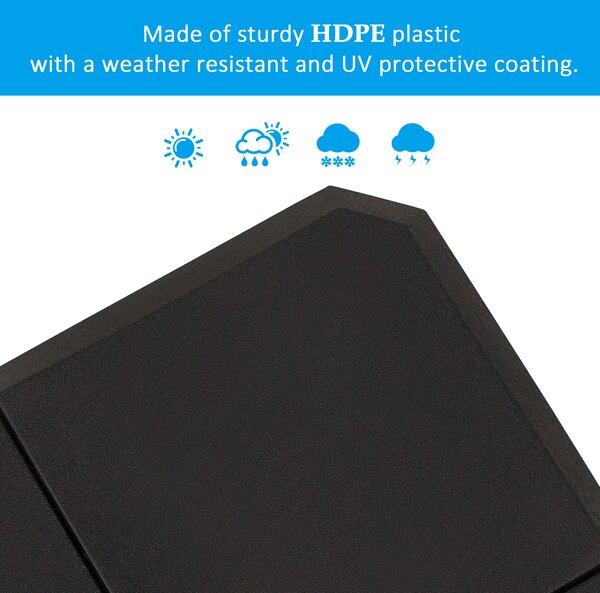Outsunny HD Polyethylene Sand or Water Fillable Parasol Base Black Aosom UK