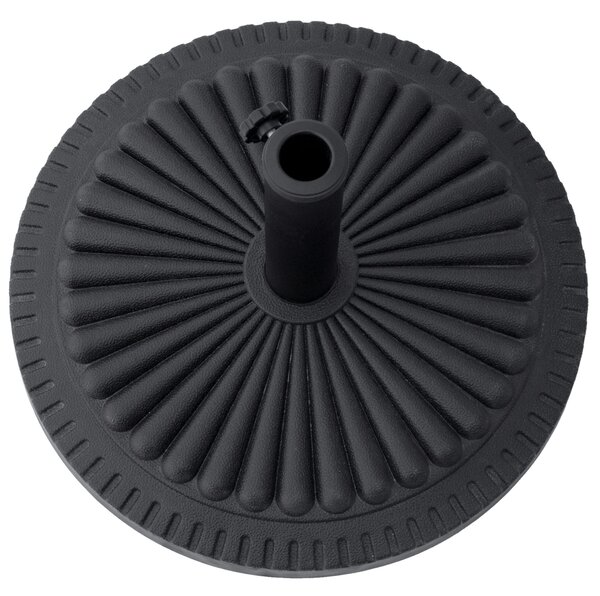 Outsunny Garden 15kg Round Parasol Base Cement Outdoor Umbrella Weight Stand Black Aosom UK