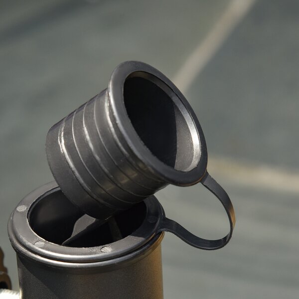 Outsunny Cement Parasol Base: Durable Umbrella Weight Stand, Sleek Black Design Aosom UK