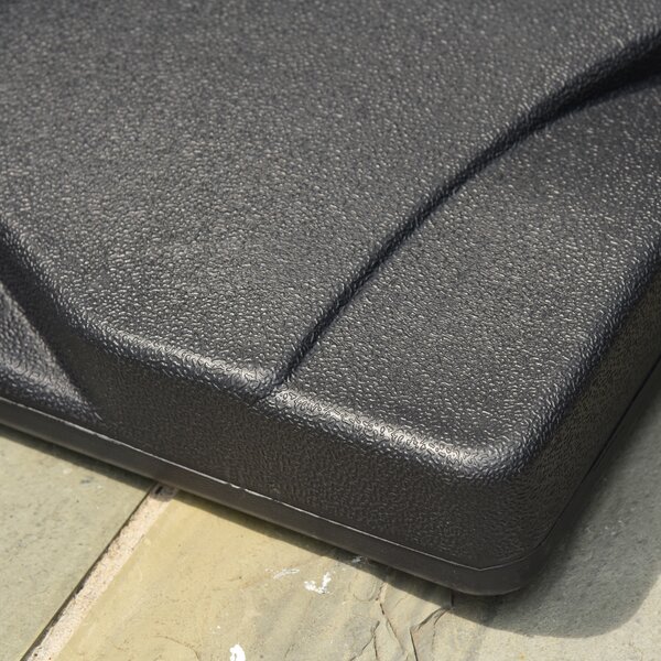 Outsunny Cement Parasol Base: Durable Umbrella Weight Stand, Sleek Black Design Aosom UK