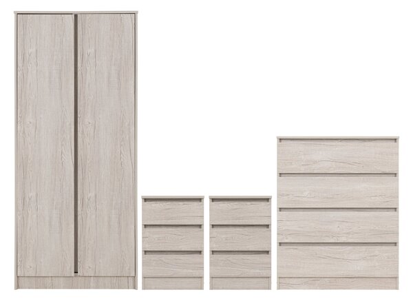 Walker Double Wardrobe Bedroom Furniture Set