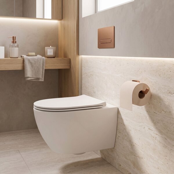 Toilet paper holder 109 Til Brush Copper