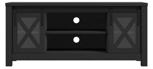 Clover TV Unit for TVs up to 55", Black Glass