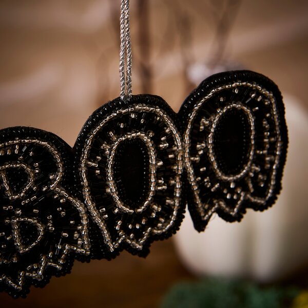 Boo Beaded Hanging Decoration