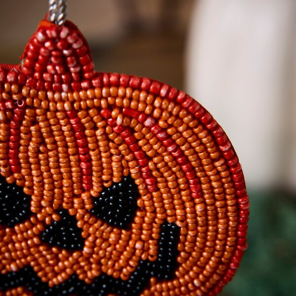 Pumpkin Beaded Hanging Decoration