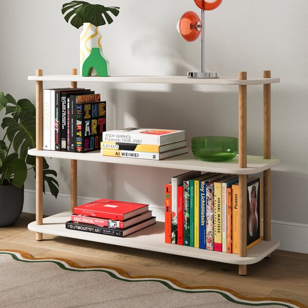 Elements Miller Low Bookcase, Stone