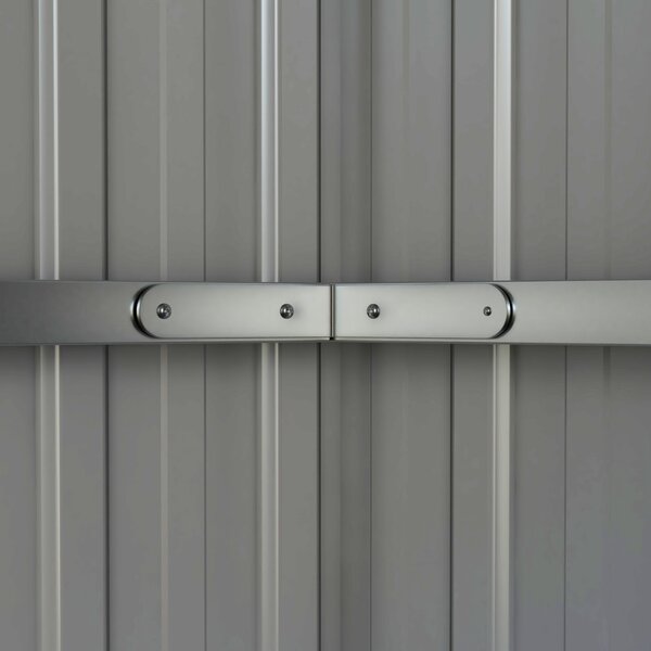 Outsunny 11 x 5.6ft Galvanised Steel Garden Shed, Metal Shed, Garden Storage Shed with Lockable Doors and Gloves for Outdoor Patio, Garden, Grey