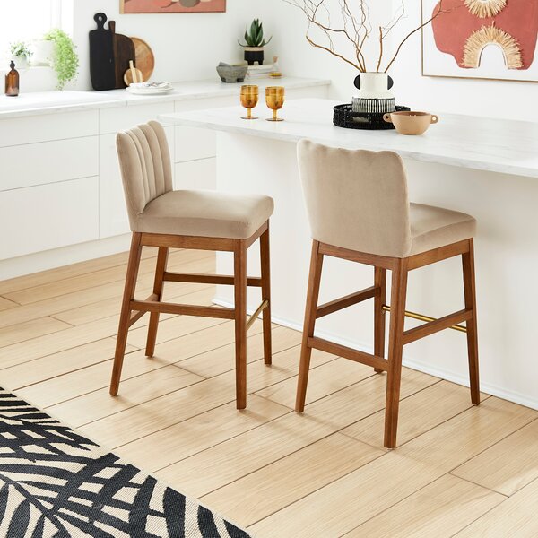 Delilah Bar Stool, Velvet