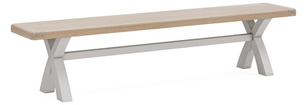 Salcombe Cross Leg Dining Bench, Oak