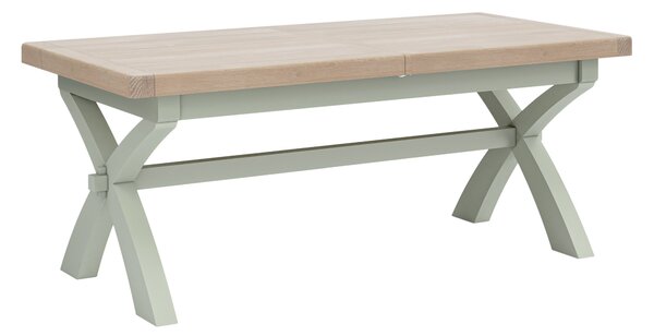 Salcombe 6-8 Seater Cross Leg Extendable Dining Table