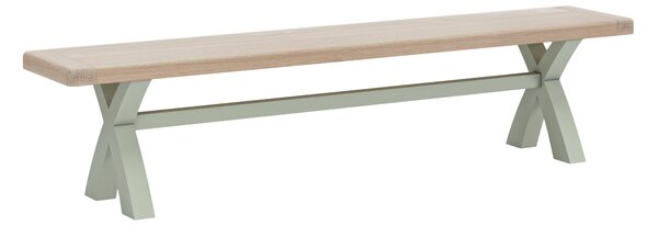 Salcombe Cross Leg Dining Bench, Oak