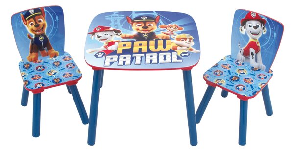 Paw Patrol Wooden Table and 2 Chairs Set