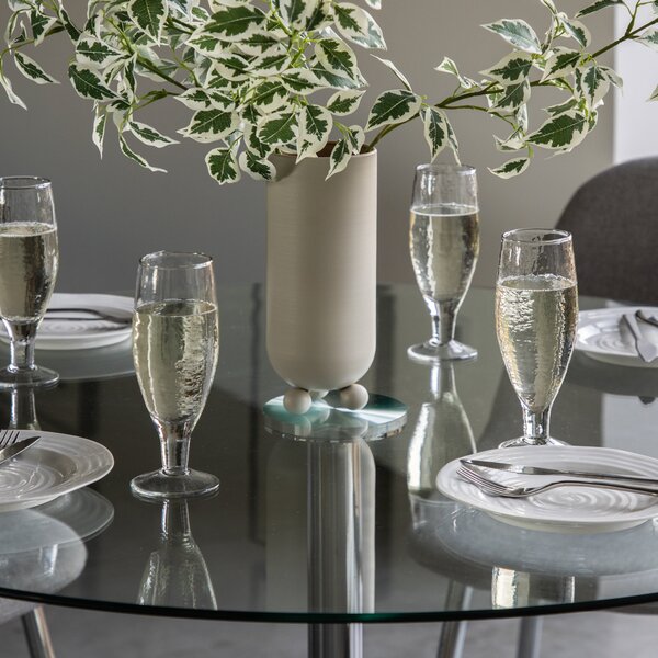 Franca Glass 4 Seater Dining Table