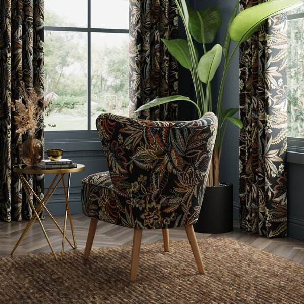 Eliza Woven Jacquard Tahiti Print Occasional Chair