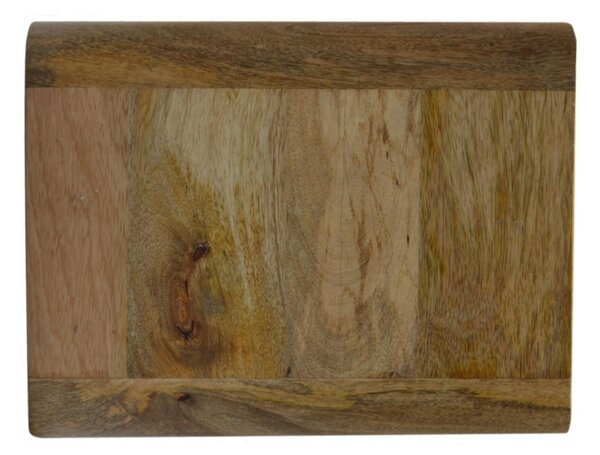 Solid Mango Wood Bedside Unit with Smooth-Glide Drawers, Oak-ish Finish, Wall-Mounted Storage for Bedroom, 32L x 45W x 25H cm, Brown Aosom UK