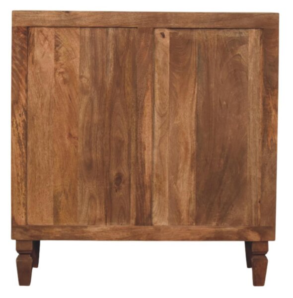 Bedside Chest with 3 Drawers, Bedside Cabinet with Mango Wood for Easy Storage, Brown Aosom UK
